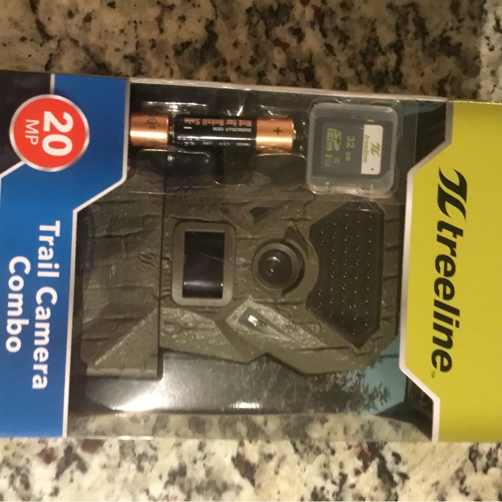 Tree line camera with memory card